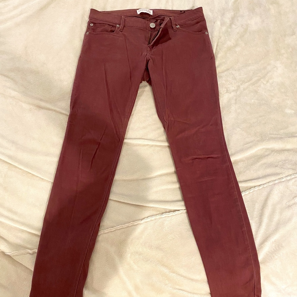Express size 6 low rise  skinny mauve jeans